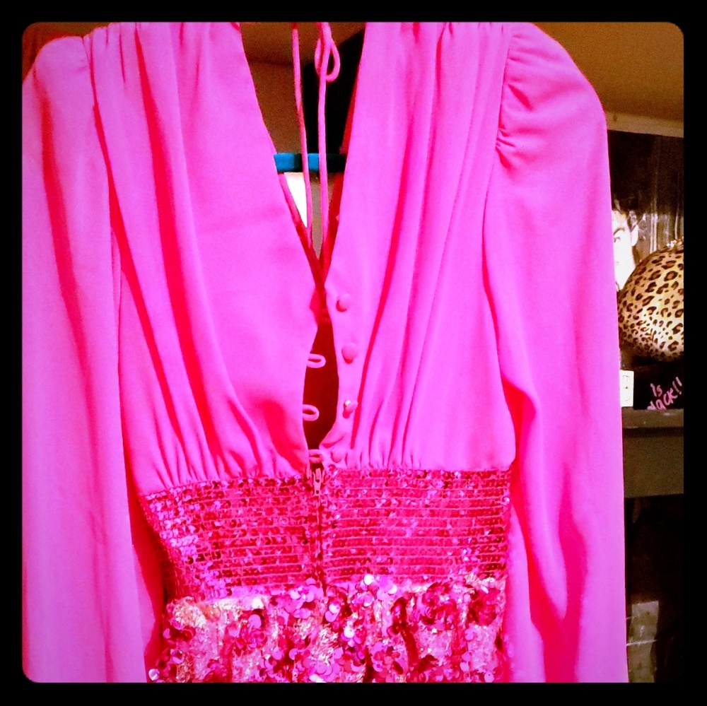 Vintage fuschia dress